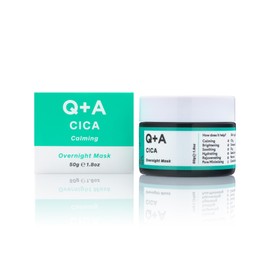 Q+A Cica Overnight Face MaskQ+A Cica Overnight Face Mask (50g), Calming, Hydrating and Barrier-Strengthening Face Care, Sleeping Mask for Sensitive, Stressed and Dry Skin, With Centella Asiatica