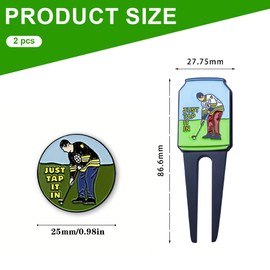 Tomedeks Ball Marker Set & Golf Divot Repair Tool,Interesting and Playable,Sturdy and Durable,Golf Ball Markers for Putting Green,Unique Hat Clip,Bag Accessories,and Funny Ball Markers