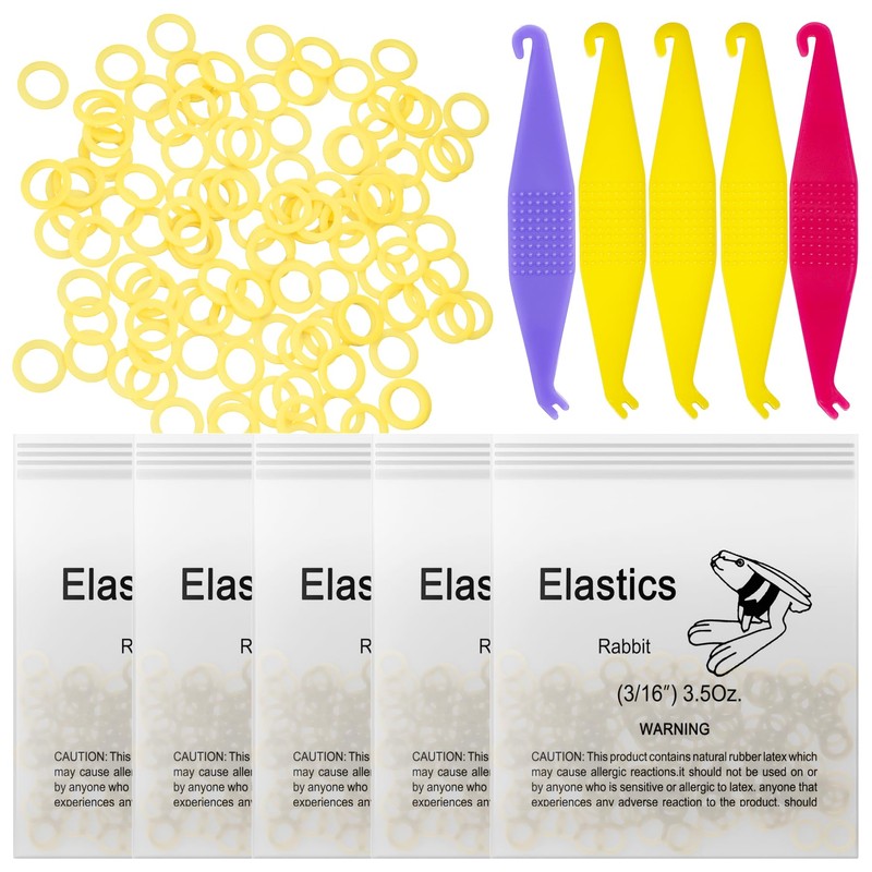 500 Pcs Orthodontic Elastic Rubber Bands, 3.5 Ounces Heavy Dental