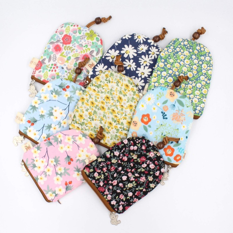 Roca Anemo Cotton Key Case, Lightweight, Slightly Larger, Cute, Plant