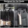 TCOTBE Black Car Back Seat Headrest Hooks, Car Seat Organizer