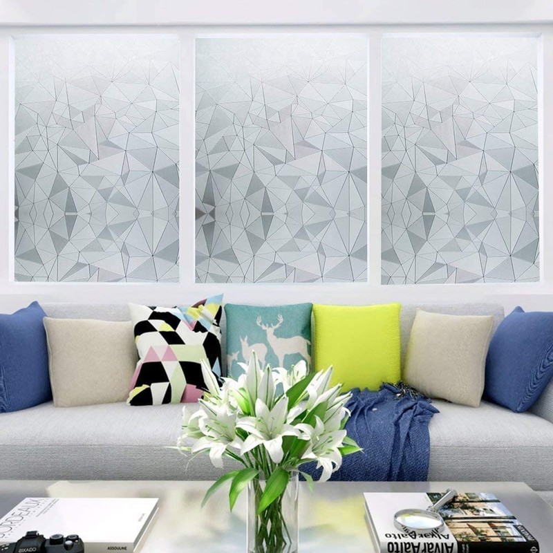NIVIY 3D No Glue Static Cling Window Films Privacy Cut