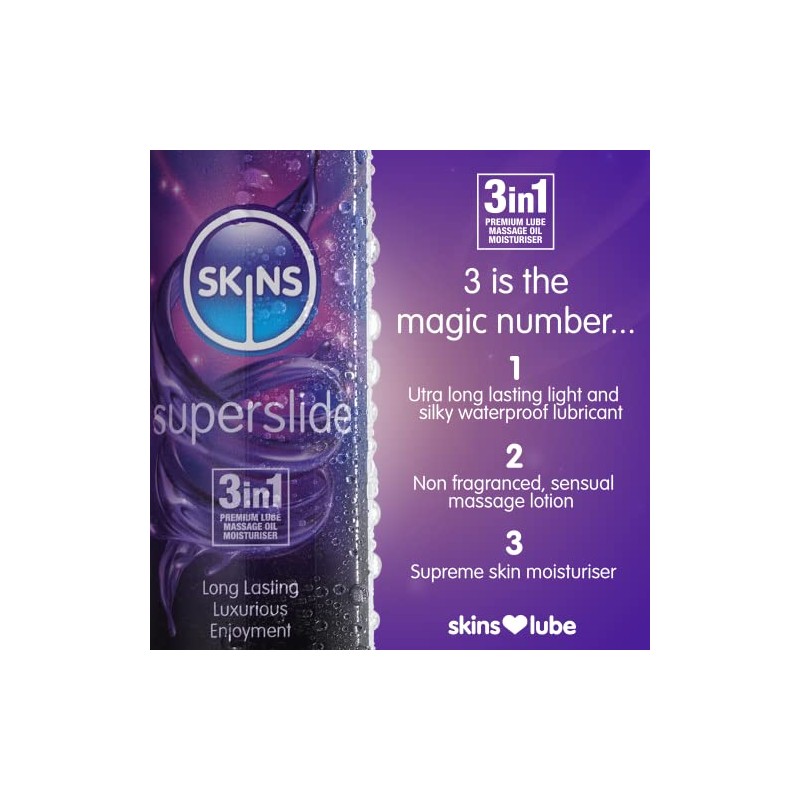 Skins Skins Super Slide 3 en 1 Premium Latex Safe