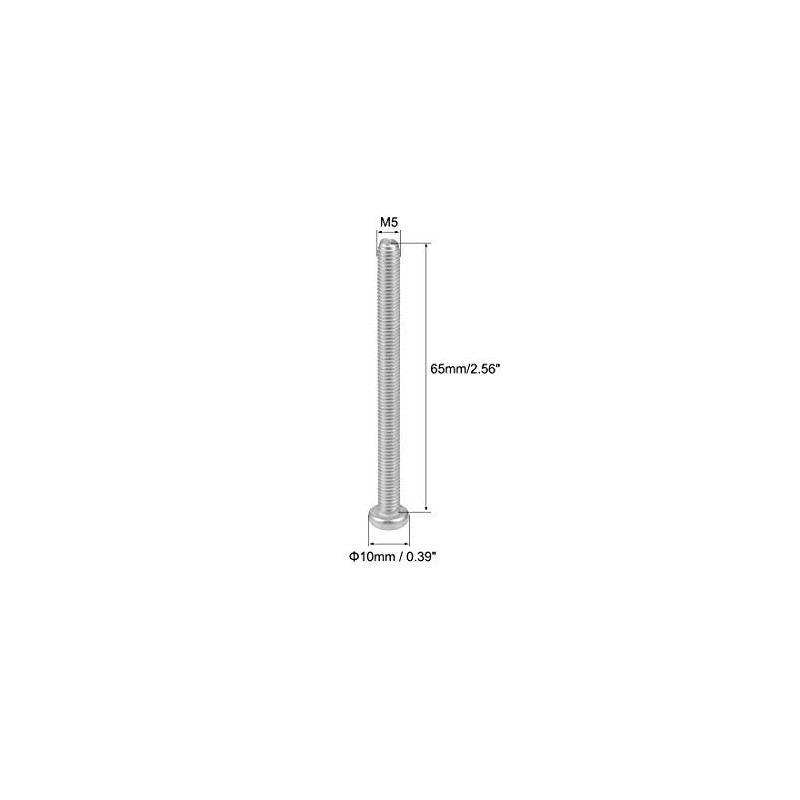 sourcing map M5 x 65mm Machine Screws Phillips Cross Pan