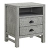 Arden 2-Drawer Wood Nightstand - Driftwood Gray, Rustic Finish with