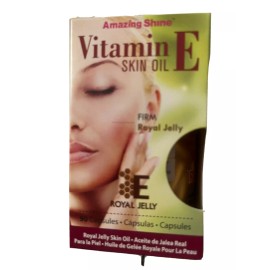 AMAZING SHINE VITAMIN E SKIN OIL FIRM E ROYAL JELLY EXTERNAL USE 90 CAPSULES NIB