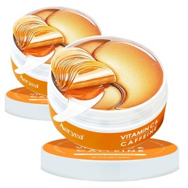 Under Eye Patches with Vitamin C & Caffeine 30 Pairs for Dark Circles, Fine Lines and Puffiness, with Niacinamide Hydra-Gel Collagen, Skin Care for Men & Women - 2 PACK