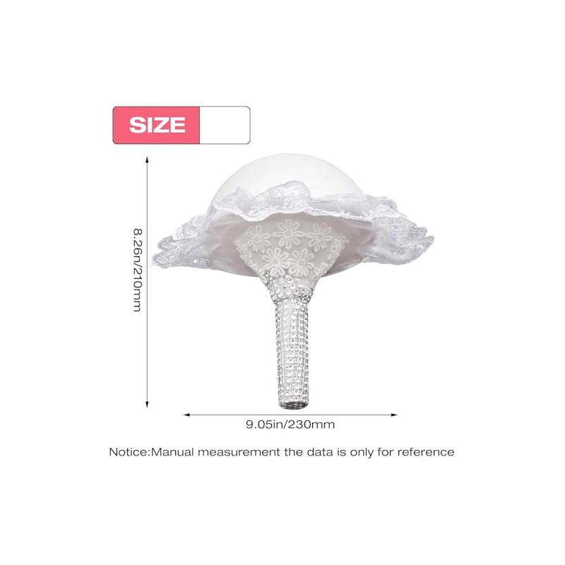 Bridal Foam Bouquet Holder Lace Floral Handle for Bridal Flower
