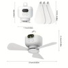 Portable Ceiling Fan for Tent with Remote Control,8000mAh Battery Operated