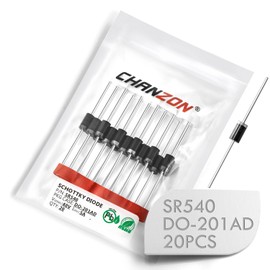 (Pack of 20) Chanzon SR540 (SB540) Schottky Barrier Rectifier Diodes 5A 40V DO-201AD (DO-27) Axial 5 Amp 40 Volt