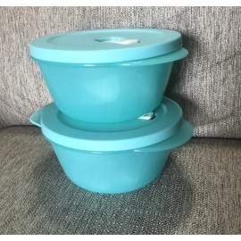 Tupperware CrystalWave Plus Set of Two 3.5 cup Bowls