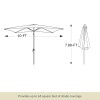 Island Umbrella Nassau 6.5-ft x 10-ft Rectangular Market - Hunter