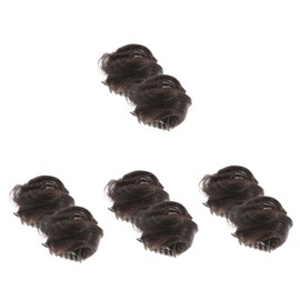 PACKOVE 8pcs Cat Ear Hair Buns Extensions Clip Fake Hair Bun Accessories for Women for Cosplay Parties and Daily Wear Easy to Use Adds Volume and Style