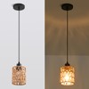 WANWAJA Rattan Pendant Light Fixtures, Boho Rattan Pendant Light with