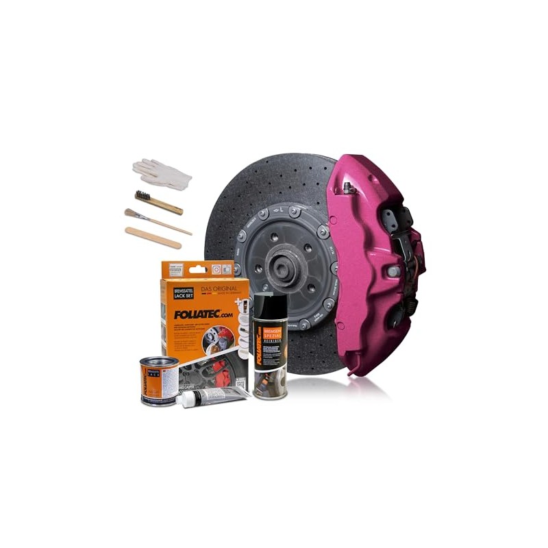 Foliatec Brake Caliper Lacquer Set - hot pink metallic -