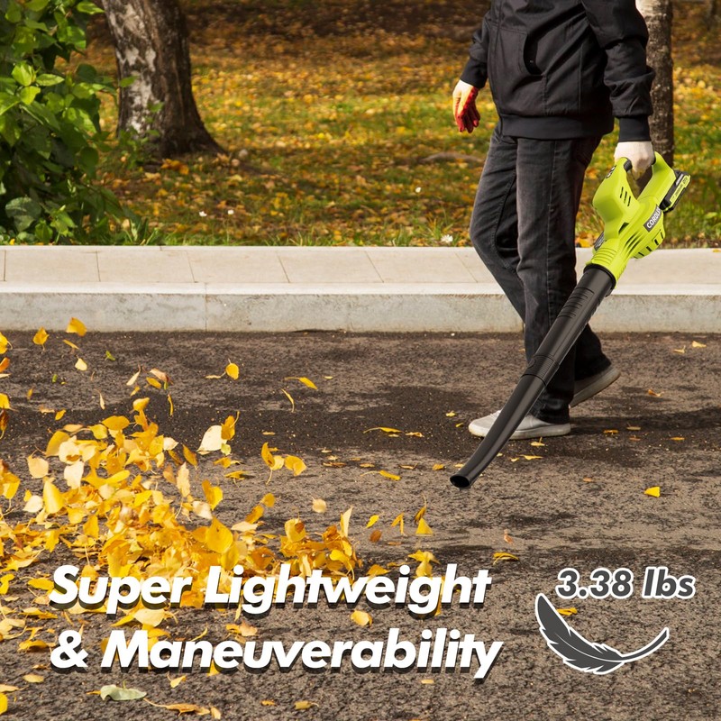 Leaf Blower Cordless - 21V Powerful Electric Leaf Blower with