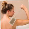 PACKOVE Wooden Long Handle Bath Brush Double Sided Natural Bristles
