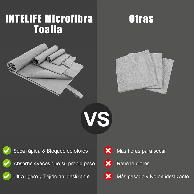 SAN KARA Toallas Deportivas de Microfibra (3 PCS) - Toallas