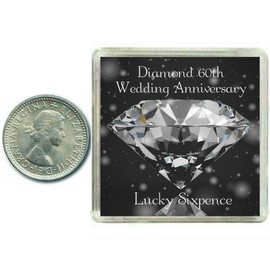 Lucky Sixpence Coin for a Diamond 60th Wedding Anniversary