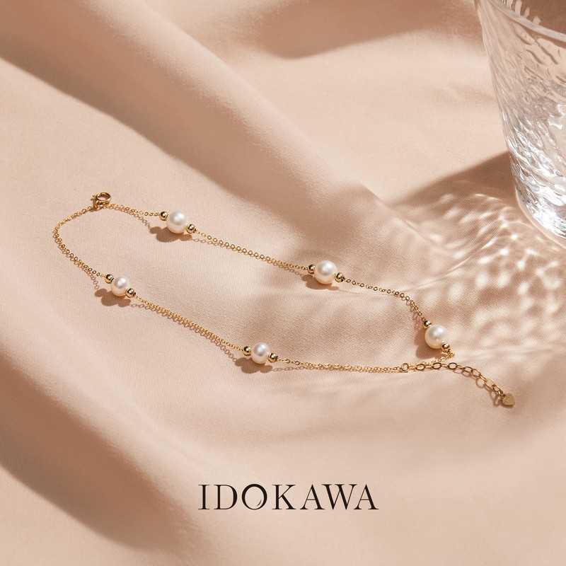 IDOKAWA Women's Bracelet, Pearl, 925 Silver, Popular, Wedding, Birthday, Mother's