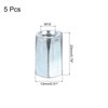 sourcing map M10x1.5mm Coupling Nuts, 5 Pcs Carbon Steel Galvanized