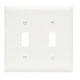 Legrand - Pass & Seymour TP2W TradeMaster Two-Gang Two-Toggle Wall Plate, White