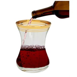 Modern Stemless Wine Glasses, Set of 6 - Passover Kiddush Cup - Elegant Occasions Glass 4.75 oz