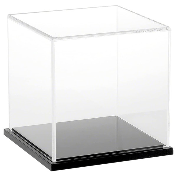Plymor Clear Acrylic Display Case with Black Base, 6" x
