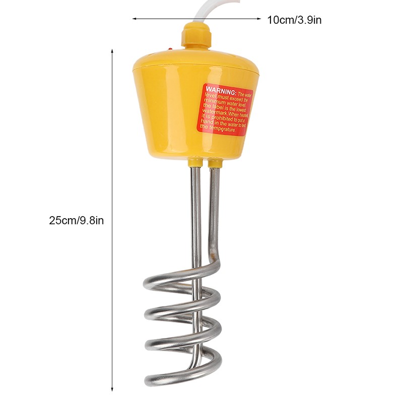 2m Floating Electric Immersion Water Heater with Temperature Tester Yellow