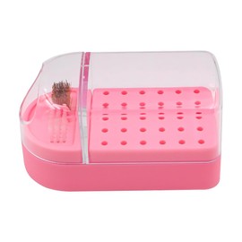 Hsthe Sea 2-in-1 Nail Drill Holder, 30 Holes, Dustproof Nail Bits Organiser with Cleaning Brush, Dustproof Nail Art Drill Stand, Manicure Tools
