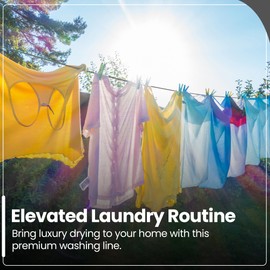 Hardys 15m Washing Line | Clothes Line with Steel Core & PVC Coated Washing Line Rope | Long Line Indoor, Outdoor & Camping Washing Line | Rot, Mould & Weather Resistant | Grey