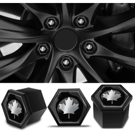 SkinoEu Wheel Nut Covers Locking Bolt Caps Universal Canada Flag 17mm NB 26