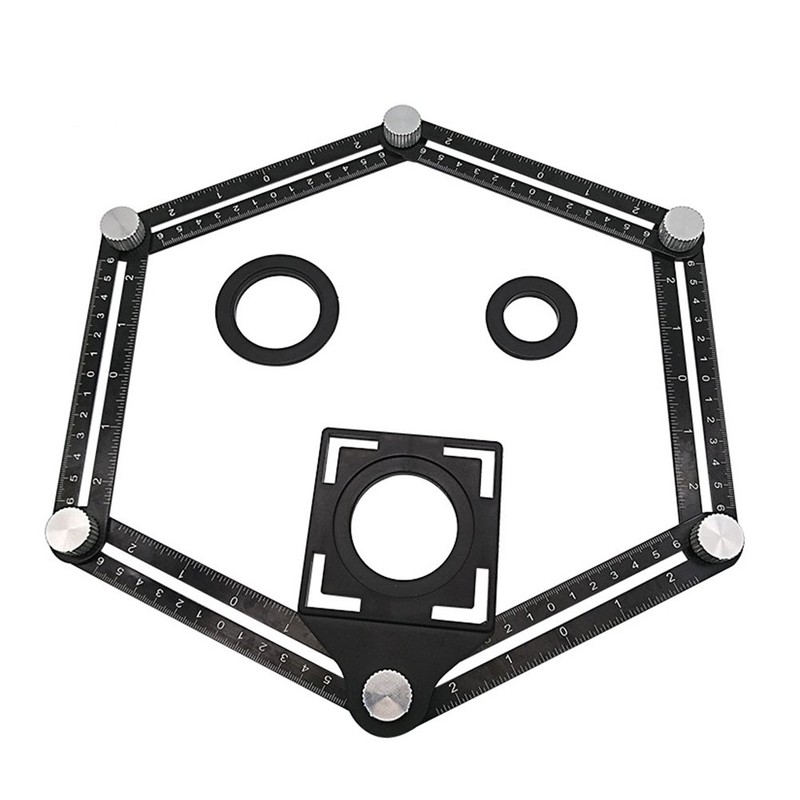 Multi-Angle Measuring Ruler Universal Angularizer Template Tool Aluminium Alloy Angularizer