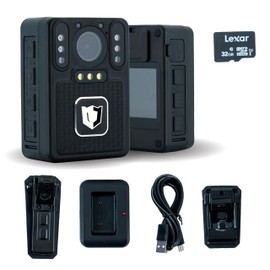 ARMORHAWK 4K Body Camera with Audio and Video Recording - Police Body Worn Camera | 140° Wide View Lens | Night Vision, Wearable, Emergency Alarm - for Civilians, Security, Law Enforcement, Personal