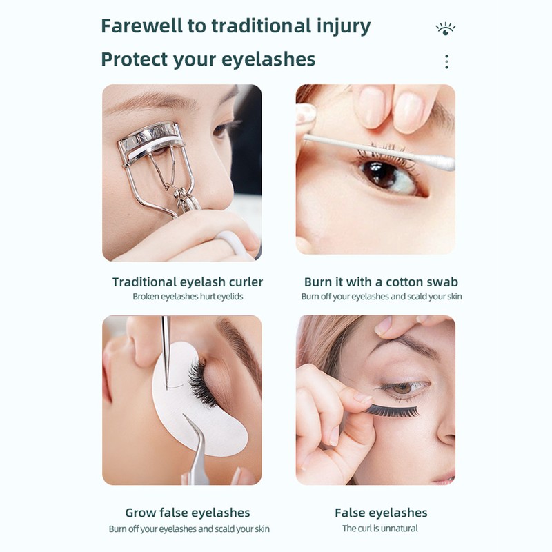 Heated Eyelash Curler 3 Heating Modes Rechargeable Electric Heat Eyelash