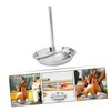 GRIRIW Stainless Steel Chicken Roaster Rack Ergonomic Design for Outdoor