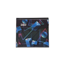 Mead Trapper Keeper Binder, Retro Design, 1 Inch Binder with Folders and Pockets, Holds 8-1/2" x 11" Paper, Shapes (260038CQ1-ECM)
