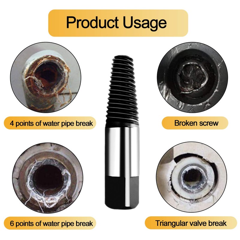 Hakkin 8 Pcs Damaged and Stripped Screw Extractor Set, 1/8”-