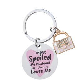 Guqqeuc Funny Anniversary Valentines Gifts for Wife Birthday Gifts for Her Women Wife Keyring Gift for Wife Wifey Valentines Day Gifts for Wife Romantic Gifts for Her Wife Gifts from Husband