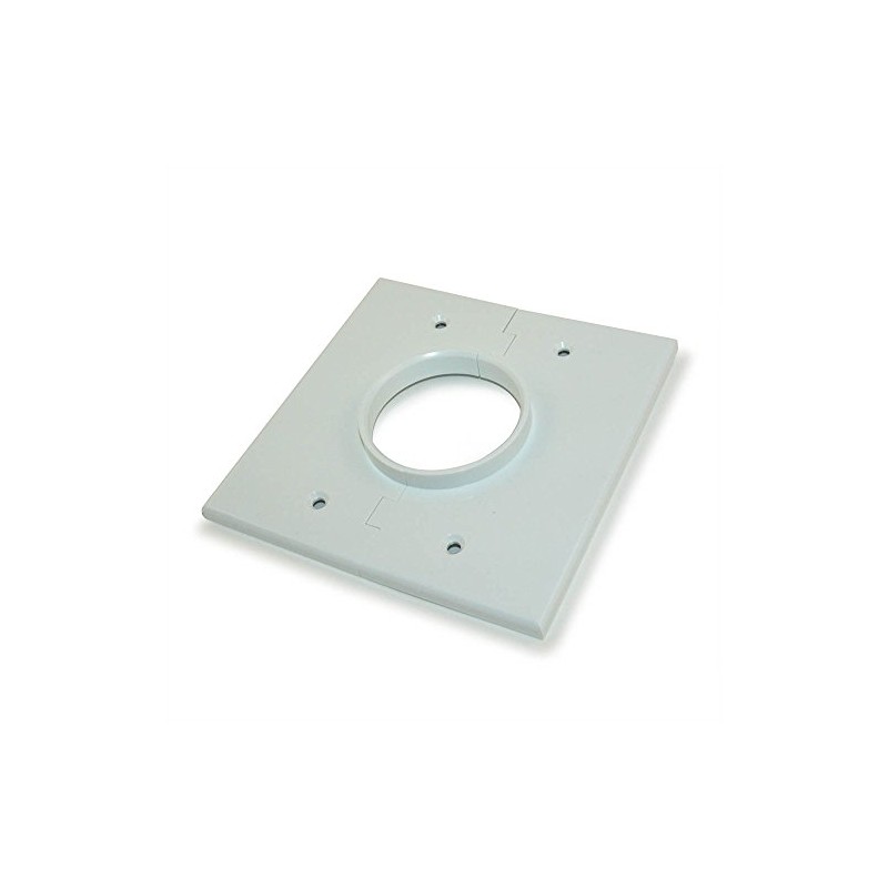 MyCableMart Wallplate: Double-Gang Pass-Thru Wallplate Split-Port