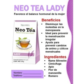 Paquete De 2 Neo Tea Lady (20 Sobres C/paquete)