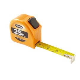 Keson PGT181025V Short Tape Measure with Nylon Coated Steel Blade and Toggle Lock (Graduations: 1/10, 1/100 & ft., in., 1/8), 1-Inch by 25-Foot