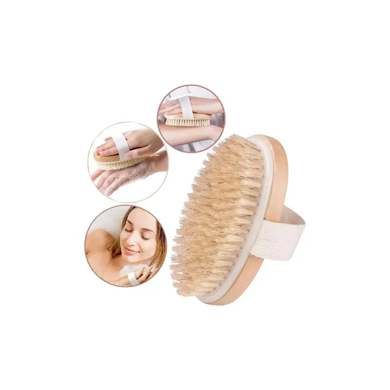 Cepillo Corporal Barato Natural Bristle Para Exfoliar Zz /.