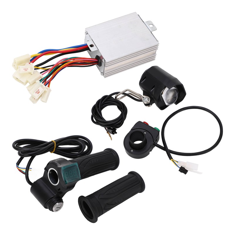 24V 500W Motor Speed Controller Headlight Throttle Grip with Lock