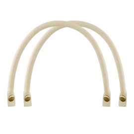 alwaiiz Pack of 2 Press Stud Bag Handles, Leather, Replacement Handle for Bags, Removable Handbag Accessories for DIY Handbag (Apricot)