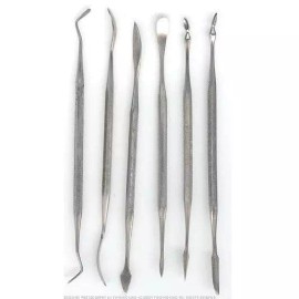 FindingKing 6 Wax Clay Polymer Sculpting Carvers Forming Shaping Tools Dental Instruments