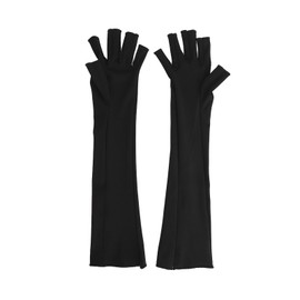 1 Pair Arthritis Compression Gloves Fingerless Compression Gloves for Women Men Carpal Tunnel Swelling M Black