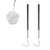 buccilly Pool Skimmer Basket Hook Extendable Pool Filter Skimmer Handle