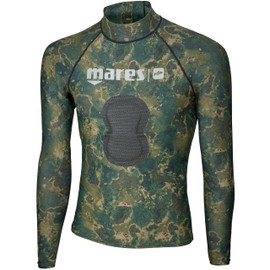 MARES CLOTHING Men's Standard Long Sleeve Rashguard, Camo/Green