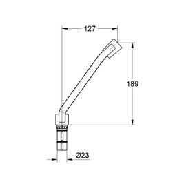 GROHE 7247000 Shower Top Extension, Silver